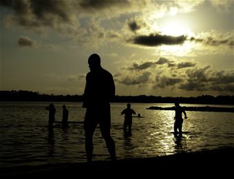 A sunrise swim